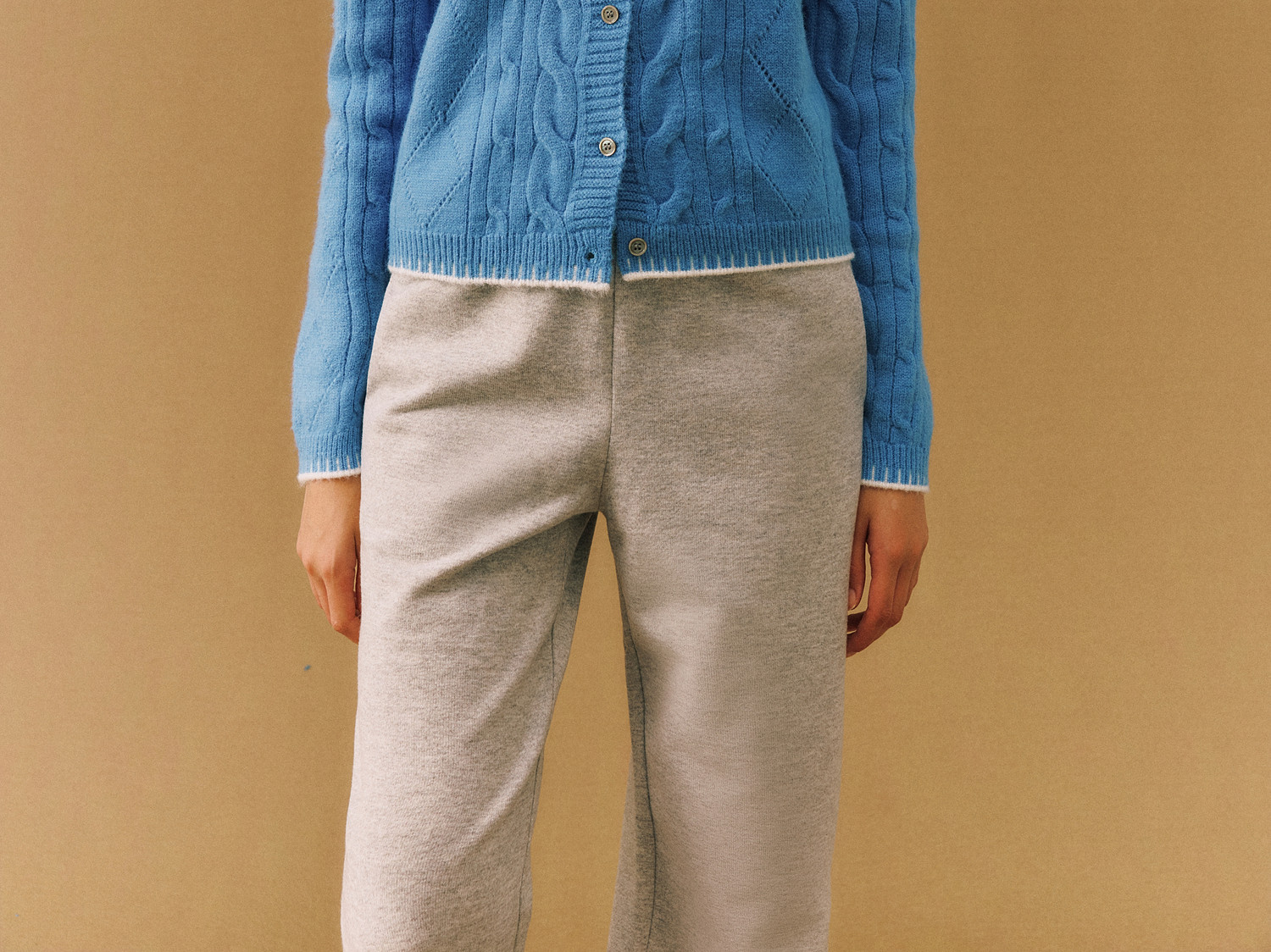 FPA Color-Block Cable-Knit Cardigan