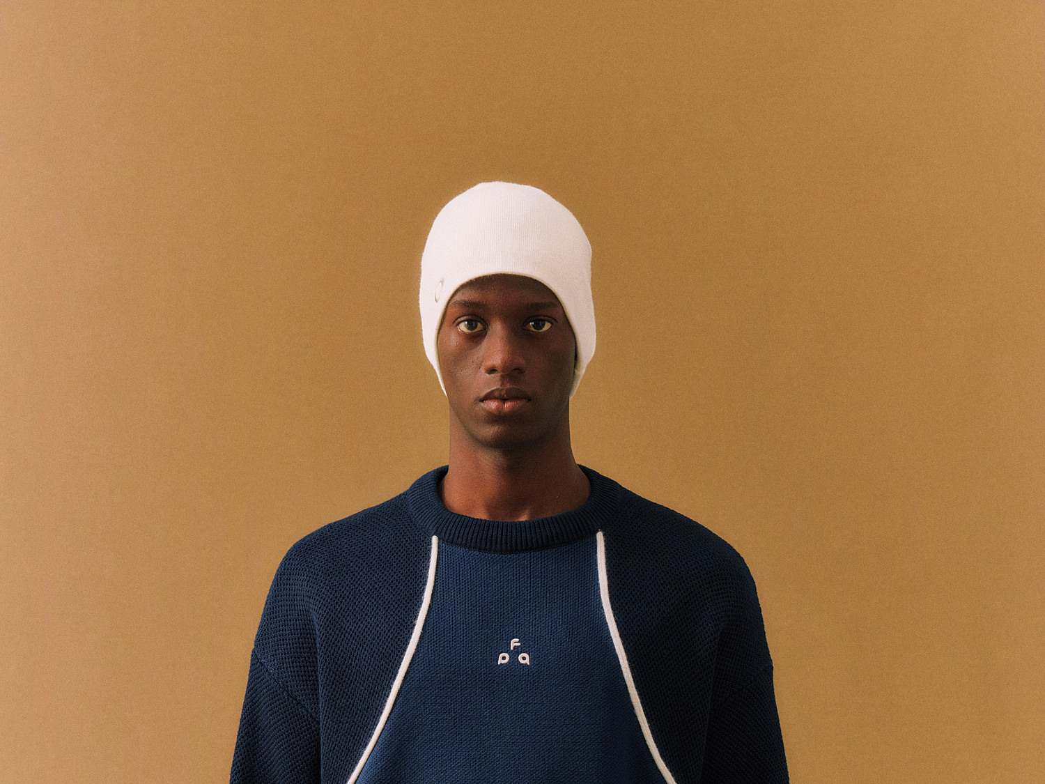 FPA Color-Block Curved Crewneck Sweater