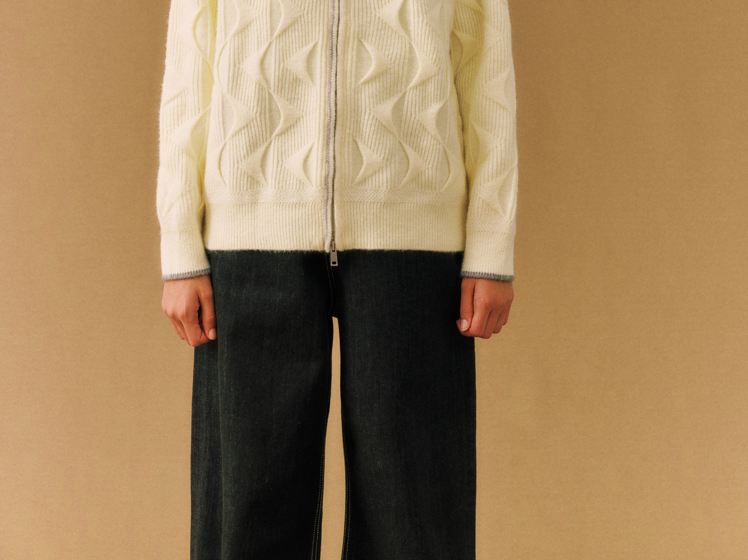 FPA Cable-Knit Zip-Up Sweater