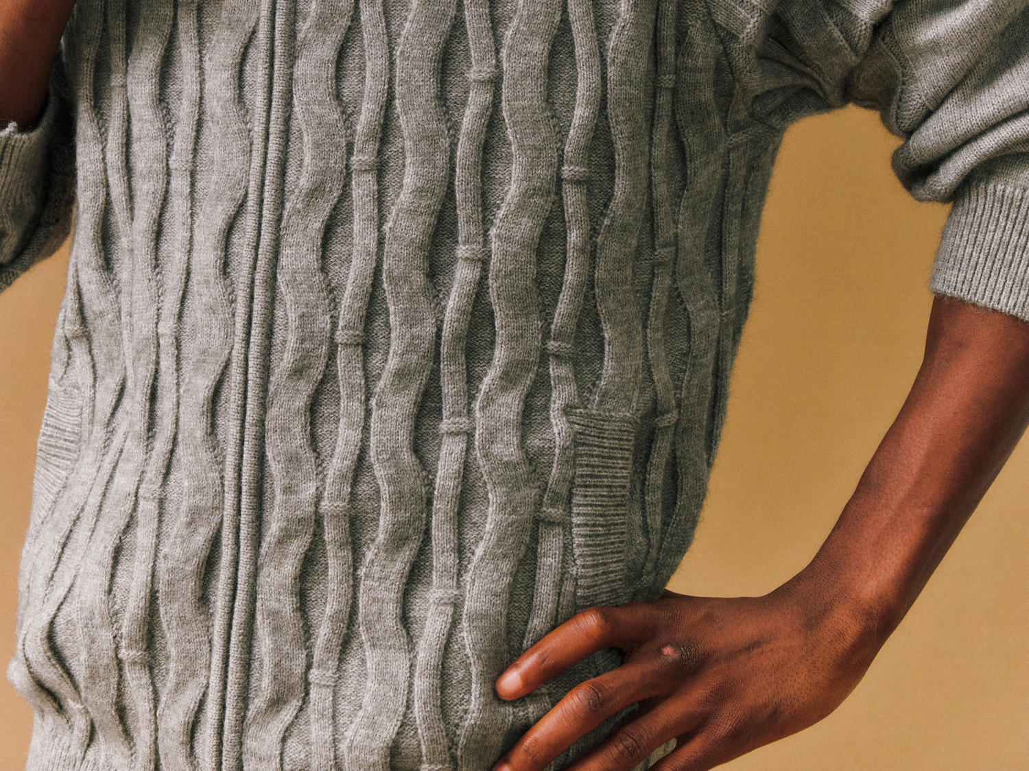 FPA Spiral Cable-Knit Zip Sweater
