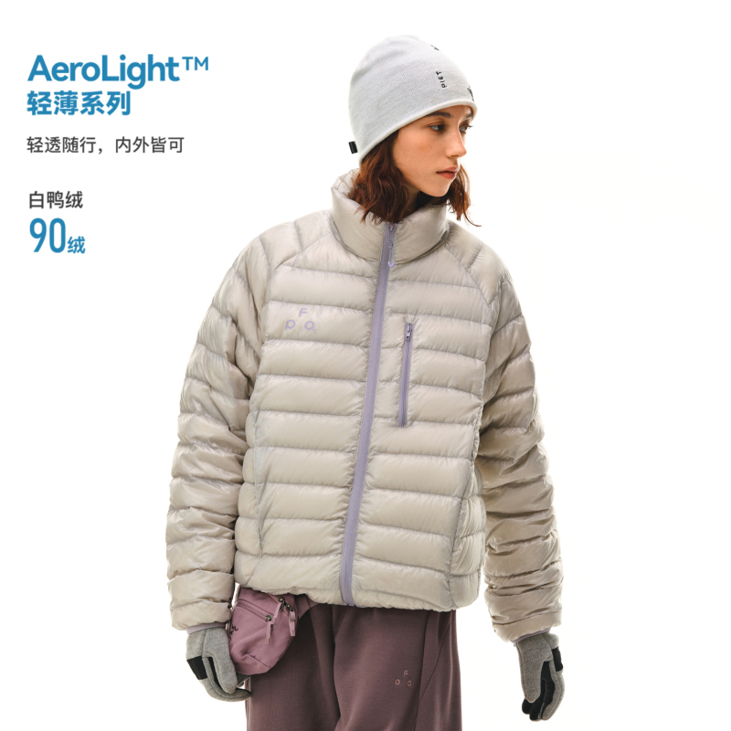 Fpa Contrasting Color Logo Printed down Jacket Autumn and Winter Outdoor Lightweight Stand-Up Collar Warm Casual Couple down Jacket