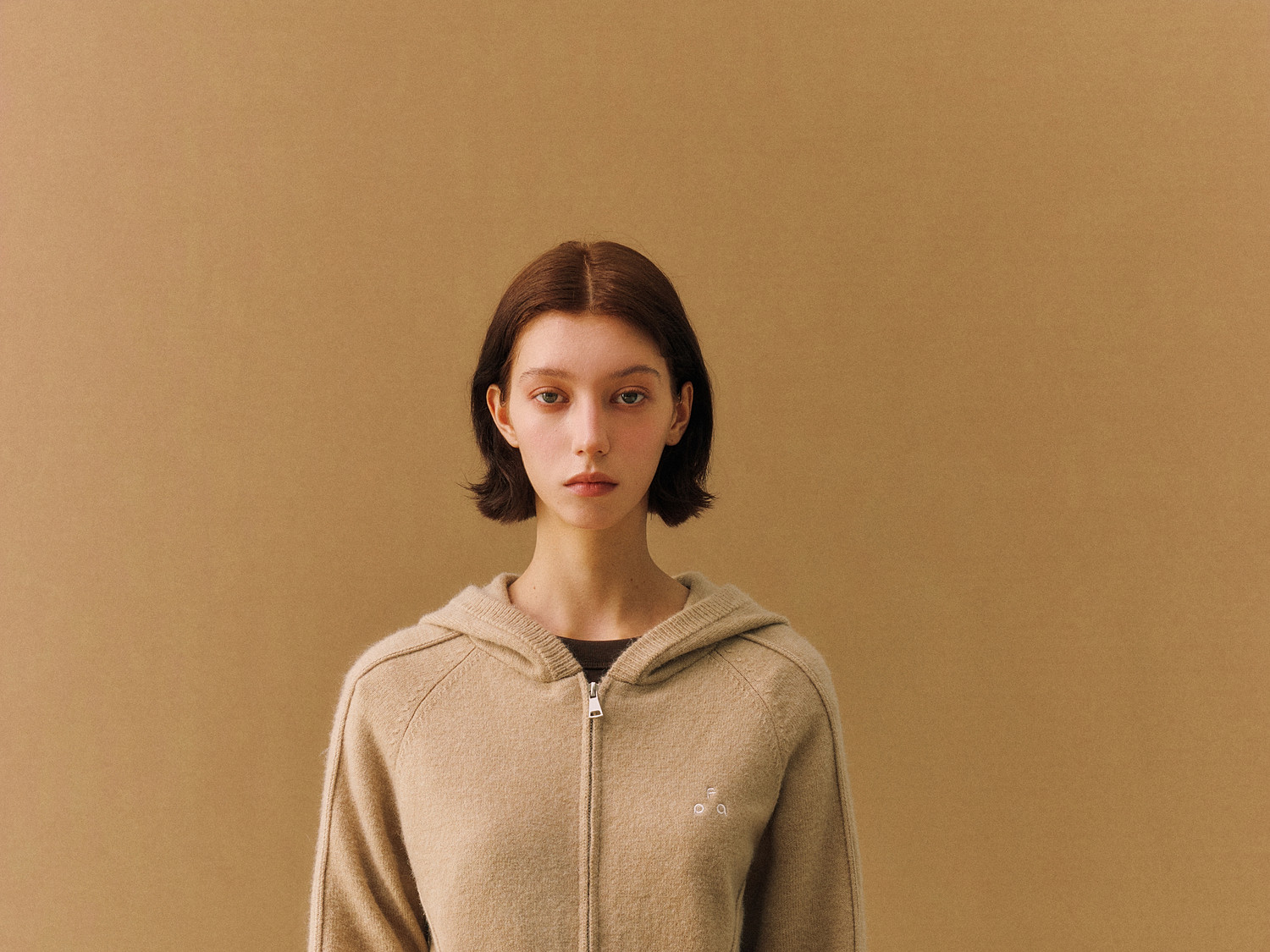 FPA Open-Knit Logo Zip Hoodie