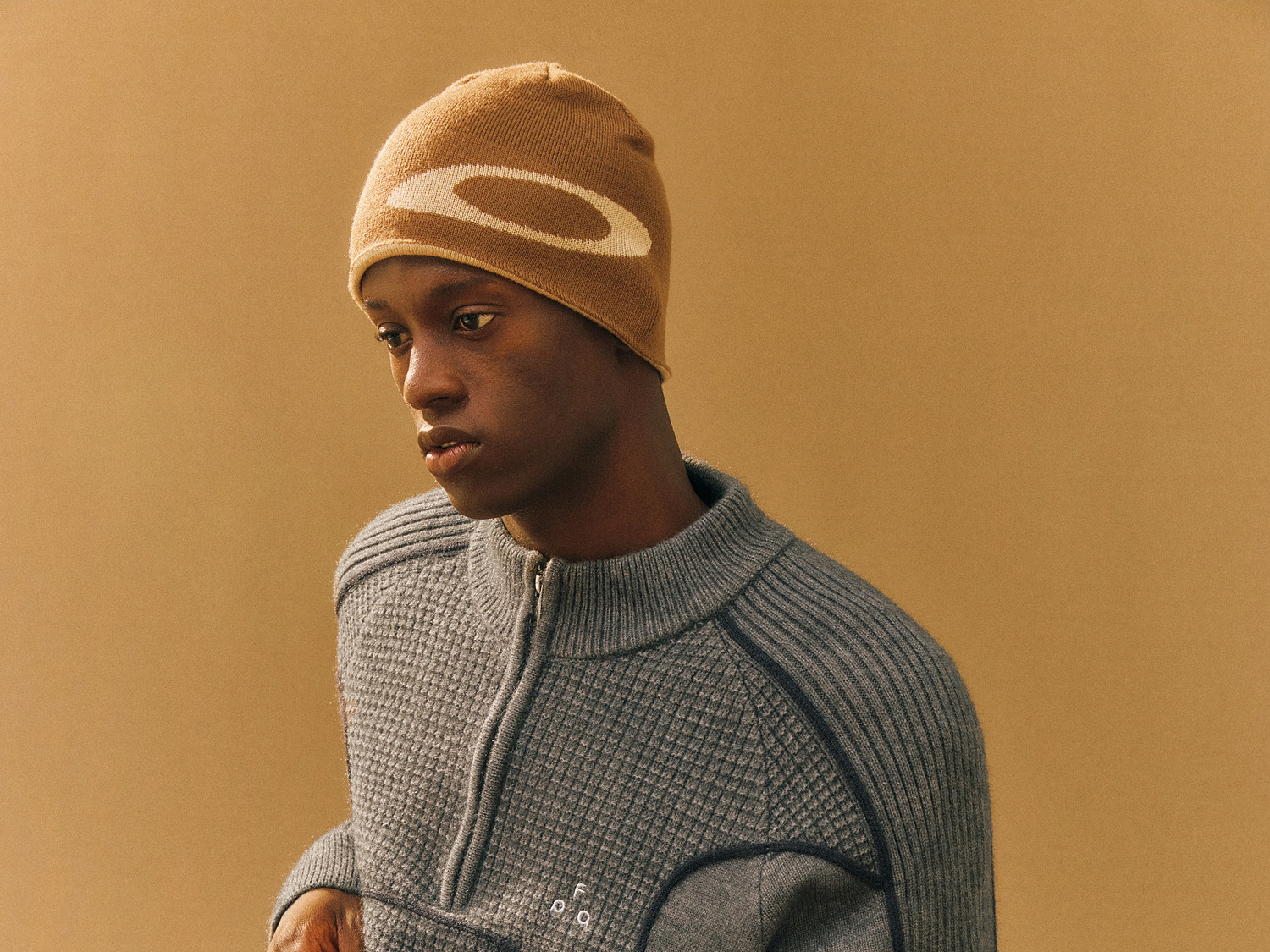 FPA Half-Zip Color-Block Jacquard Sweater