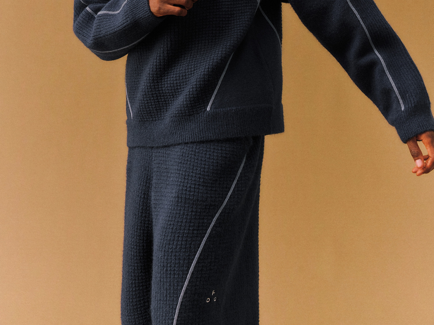 FPA Half-Zip Color-Block Jacquard Sweater