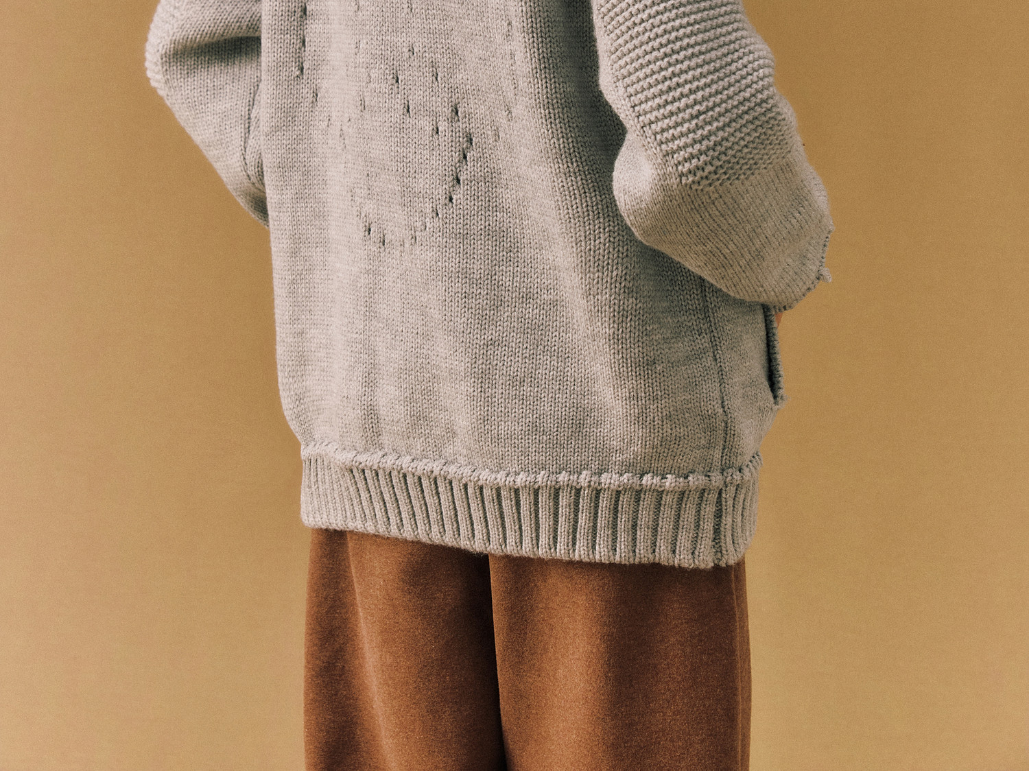 FPA Space-Dyed Zip-Up Cutout Sweater