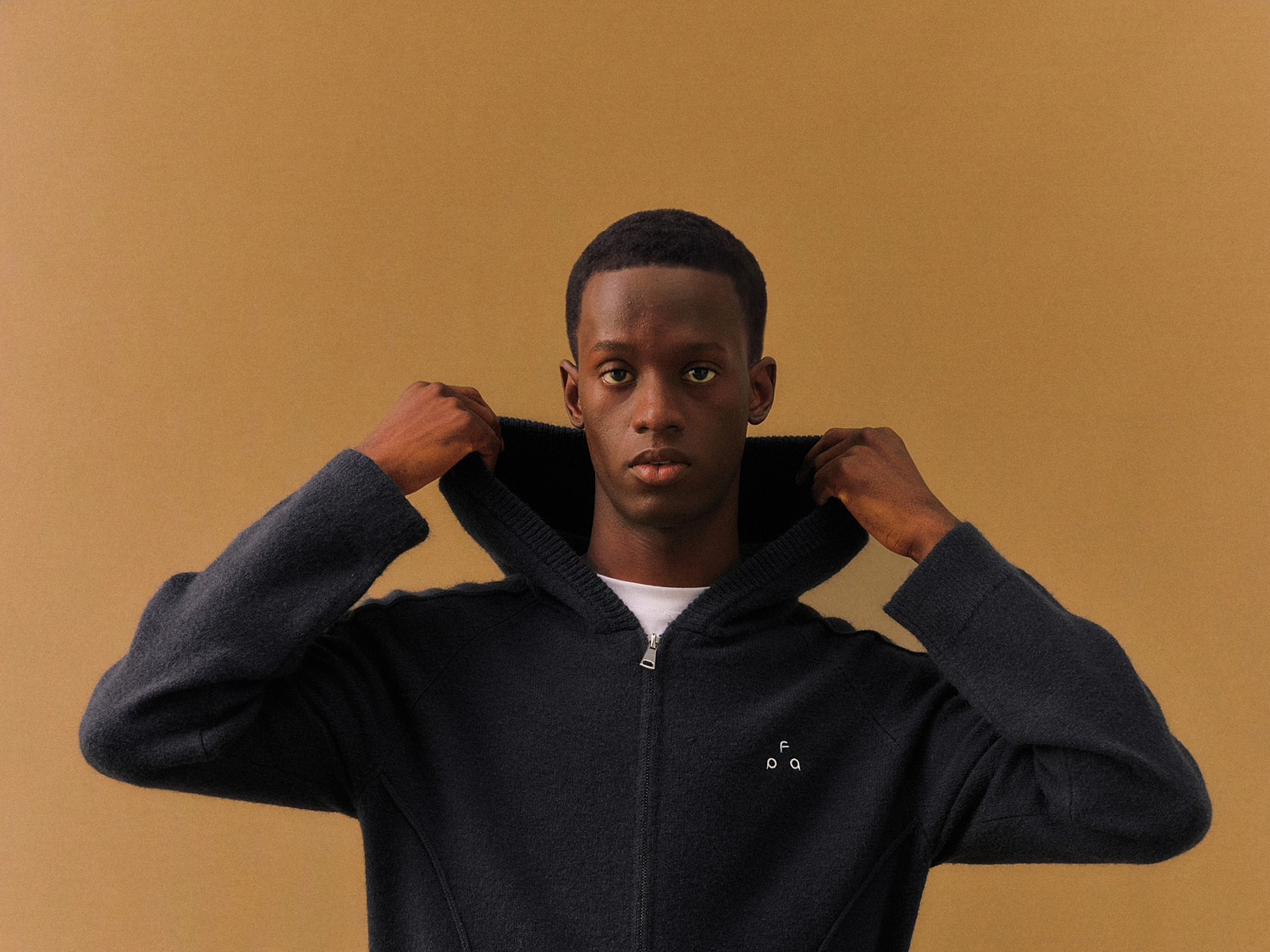 FPA Open-Knit Logo Zip Hoodie