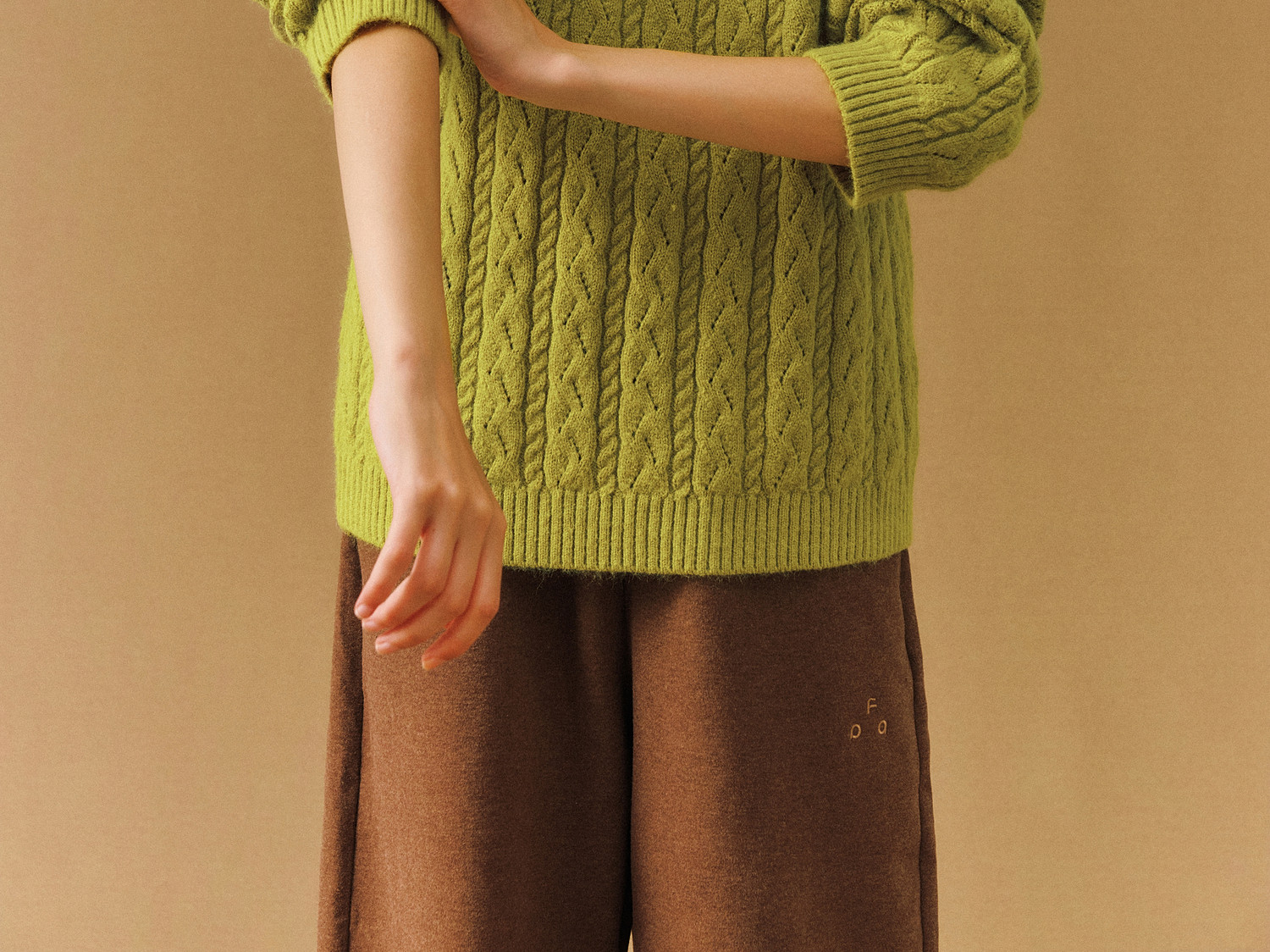 FPA Half-Zip Cable-Knit Sweater