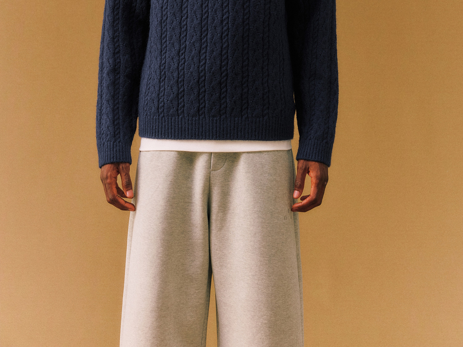 FPA Half-Zip Cable-Knit Sweater