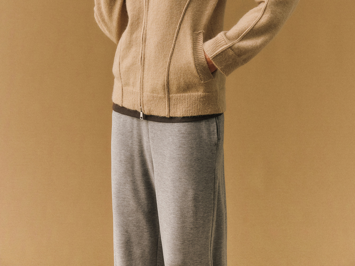 FPA Open-Knit Logo Zip Hoodie