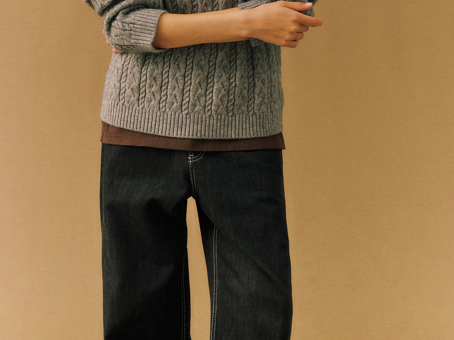 FPA Half-Zip Cable-Knit Sweater
