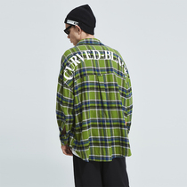 FPA (VENGETICE)PLAID printed long-sleeved shirt national tide brand thin Ding Yuxi the same loose plaid