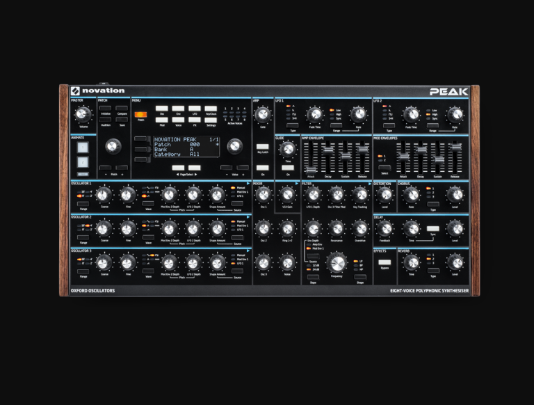 Аналоговый синтезатор 国行 正品 novation peak  模块合成器  覆音专业音源