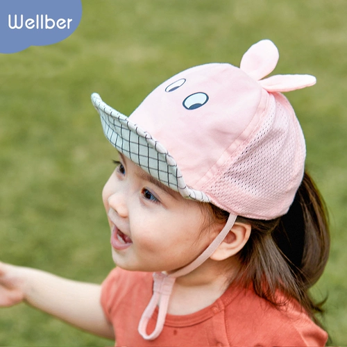 Детская летняя шапка, тонкая кепка, детская шапочка, солнцезащитная шляпа, защита от солнца