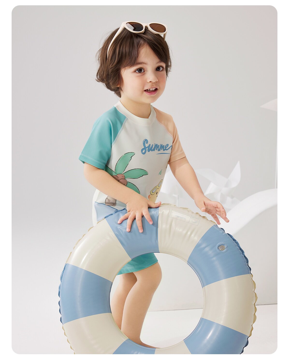 Wilberu Girls' Swimwear Two-Piece Children's Girls' and Boys' Summer Sun Protection Class a One-Piece Swimsuit for 3-Year-Olds — 25