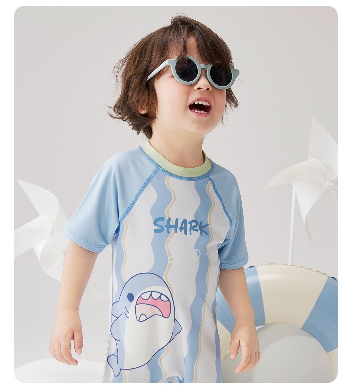 Wilberu Girls' Swimwear Two-Piece Children's Girls' and Boys' Summer Sun Protection Class a One-Piece Swimsuit for 3-Year-Olds — 43