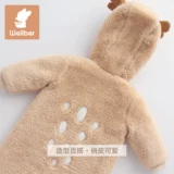 Детское демисезонное боди, термобелье, коралловый детский стеганый комбинезон для мальчиков, увеличенная толщина