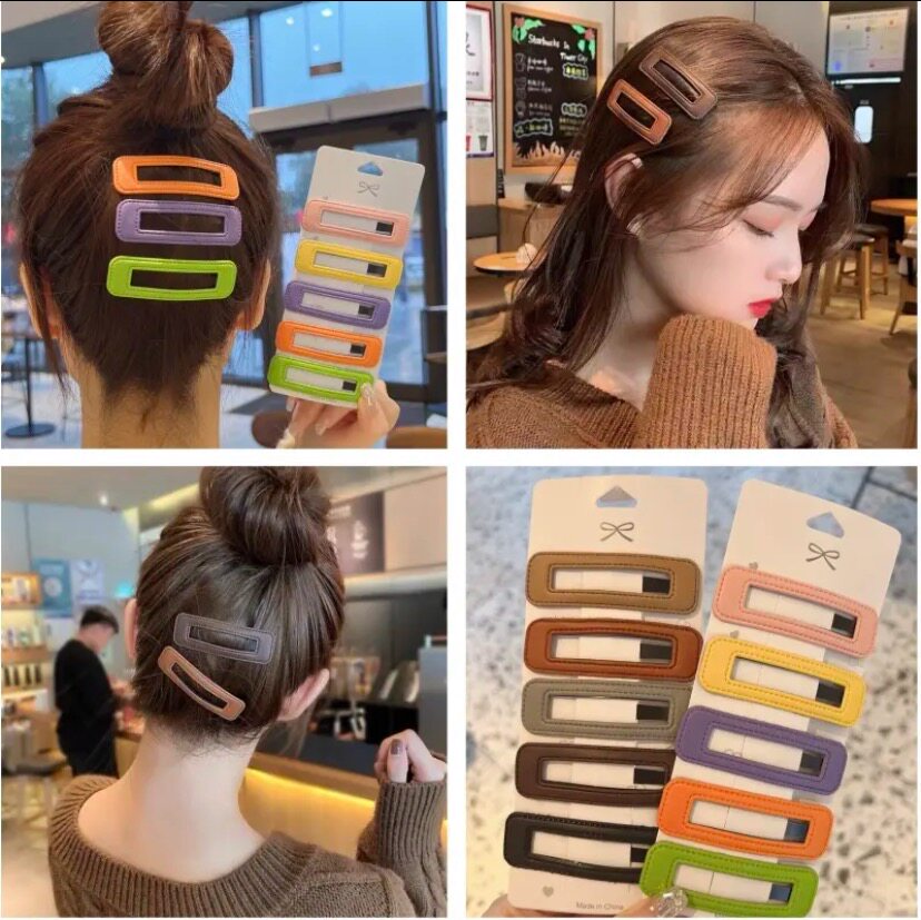 Iron alloy fabric hair accessories 9 9M 5 simple and fashionable hair clips temperament wild side BB clip