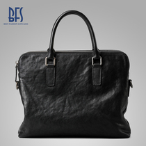 BFS men Hand bag men small hand hold mini business leisure leather briefcase men carry shoulder shoulder bag