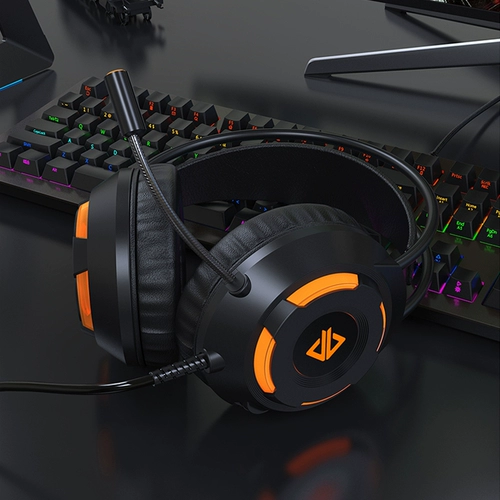 Black Jue Ax120 Emoticon Weam Head в USB -интерфейсной гарнитуре