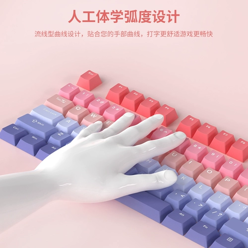 Blackjue Custom PBT Keycap Luo Shen жертва Восточная белая тема Механическая клавиатура выгравирована с персонализированными клавишами