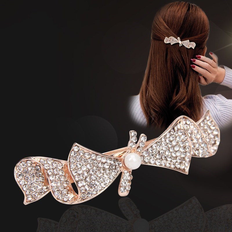 Water Drill Hair Accessories Send Mother Mother-in-law Hair Clip Middle-aged Lady Hair Clip Middle Aged Head Accessories Spring Hairpin