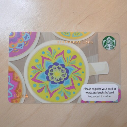 India Starbucks Kaleidoscope Star Card Star Gift Card Companion Card