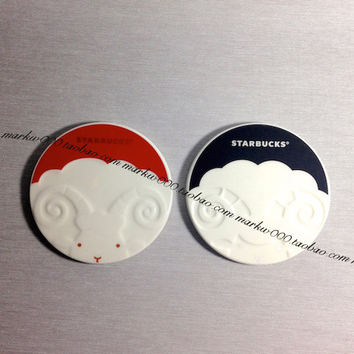No Taiwan Starbucks Celebrate the Year of the Sheep Ceramic Coaster Set