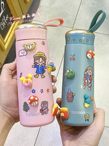 Hong Kong high face value insulated cup female portable Jane about 2021 couples water glass cute with strainer outdoor mug