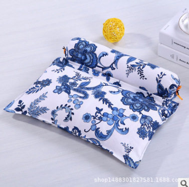 Old coarse cloth cervical spine combined buckwheat shell padded pillow pillowcase square pillowcase single pillowcase pillowcase