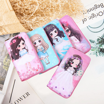 Girls mini coin purse Children princess wallet Hand cartoon cute schoolboy zipper Korean version long card bag