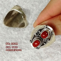 Style 3 Nepal 925 sterling silver vintage ring gems handmade ethnic style ring 2 coral about 12g