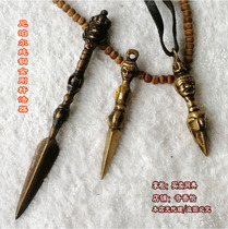 Nepal handmade pure copper Diamond prong pendant pendant single-sided Vajra pendant can also be hand-held repair method