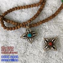 Nepal 925 sterling silver nine-strand Vajra Pestle handmade body protector pendant cross Diamond pestle pendant pendant