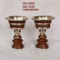 Nepal copper butter lamp pure copper gilt silver for lamp holder ghee lamp lamp liquid solid oil lamp table ornaments