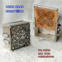 Extra large Nepal 925 sterling silver Dapeng gold winged bird Gawu box pendant Garulo square Gawu Eraser box