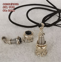 925 Sterling silver Stupa Gawu box pendant Tathagata Pagoda Gawu pendant Relic Pagoda pendant Storage pendant