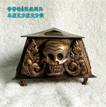 Extra large vajra base about 650g Nepalese copper and iron Puba prong base Vajra prong triangular base