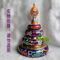 Large medium and small 3 sizes (no tray) Cloisonne manza (blue) Cloisonne pure copper eight auspicious man tea