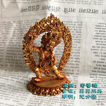 3 inches high about 8cm King Kong hand Nepal pure copper gilt Buddha statue to Bodhisattva angry statue holding King Kong