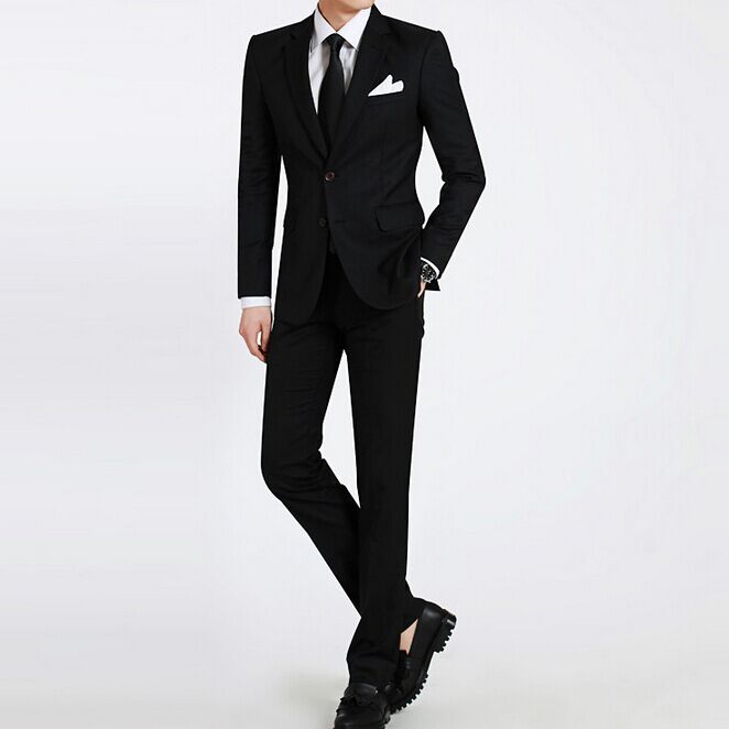 South Korea Wedding Suit Suit Men's Groom Youth Business All Season Korean Edition Inron Fashion is fitting a men's suit