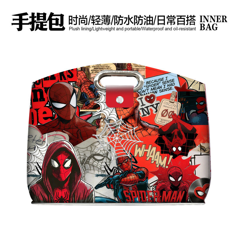Thin and Light Briefcase Computer Tablet iPad Leather Storage Bag Notebook 13 Suitable for Lenovo Apple 14 Mac Huawei 15 Waterproof Oil-Proof Anti-Scratch Protective Cover Hp Xiaomi 16 Red Spider-Man