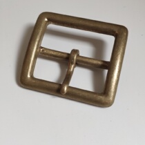 Wooden hand handmade yellow bronze stone wash as old click-style belt buckle head inner diameter 4 2 can be done according to the required dimensions