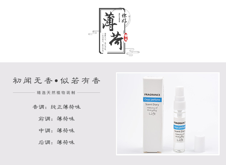 Fresh Mint Eau de Toilette Girl Student Student Student Nữ Fresh Girl Natural Gift Hương nhẹ nước hoa replica