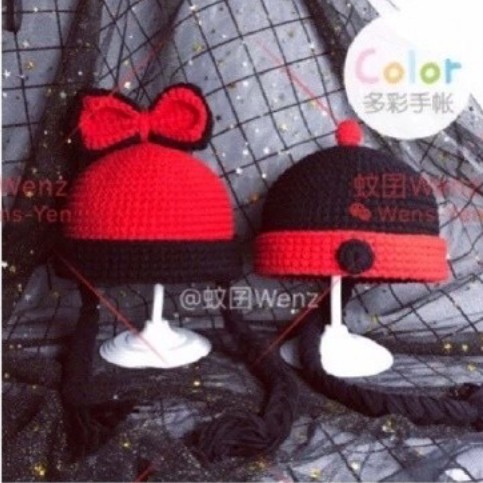 Lord Princess Hat Hood Crochet Hook Stitch Needle Weave DIY wool line Electronic Tutorials Non-finished film No film