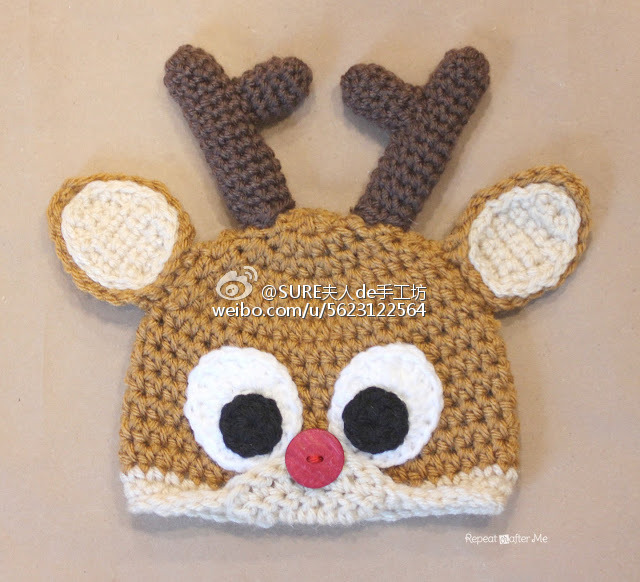 Crochet Dolls Figs Decontrode Reindeer Hat Chinese Electronic diagrams Unfinished products No film Mao Line Diy