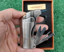 Baicheng Power Snow Plus Windproof Lighter Side Fire Pipe Special Straight-in Lighter (5-in-1 Combination)