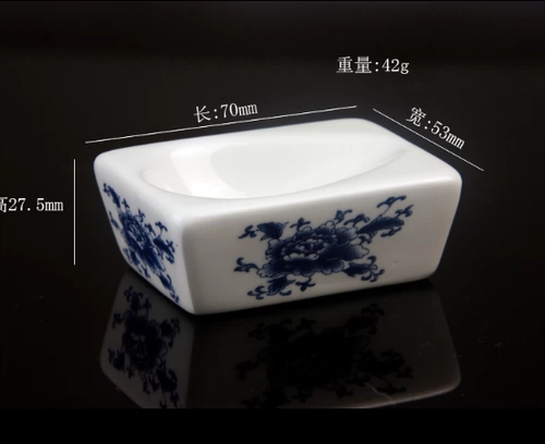 Аксессуары для ковша ковша синее и белое фарфоровое ковш