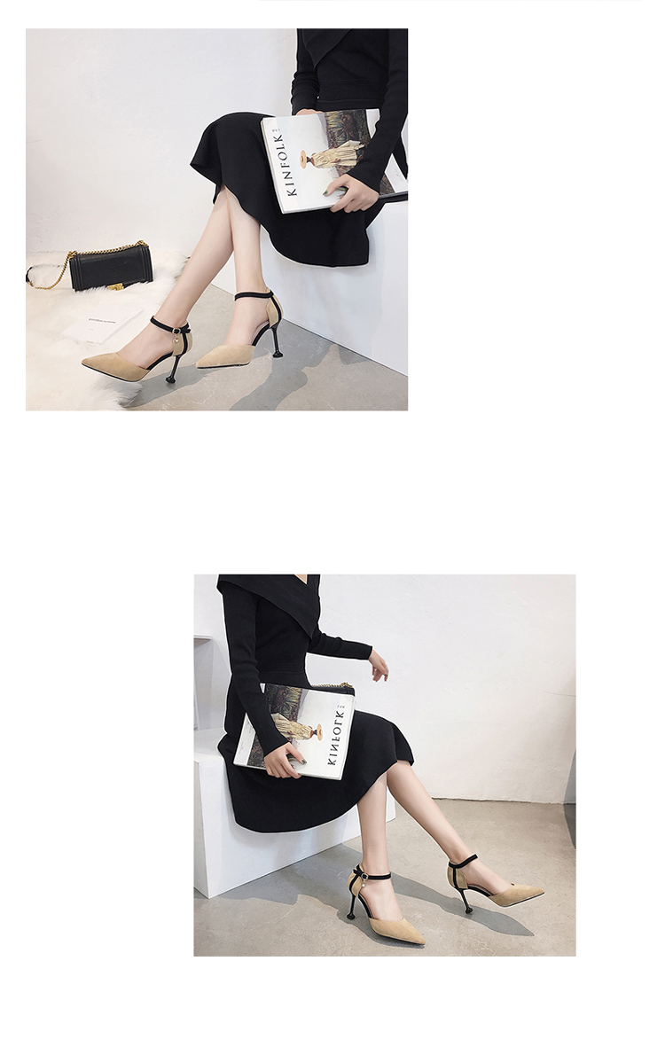 2018 phiên bản tiếng Hàn mới của Baotou khóa sandal nữ mùa hè với giày cao gót màu đen gợi cảm nữ dép havaianas chính hãng