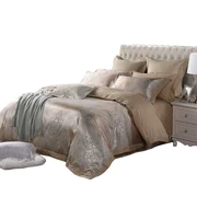 Chần bông giường bông bao gồm thêu denim bông satin bedspread phòng mô hình dày để ăn mừng bìa giường hôn nhân - Trải giường
