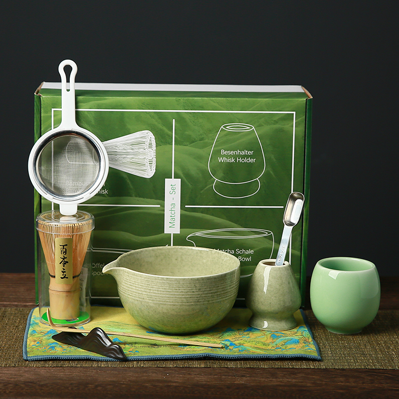 Japanese Matcha Bowl Ceramic Matcha Making Set Tea Whisk Bamboo Matcha Brush Bai Ben Li Song Dynasty Tea Ceremony Gift Box